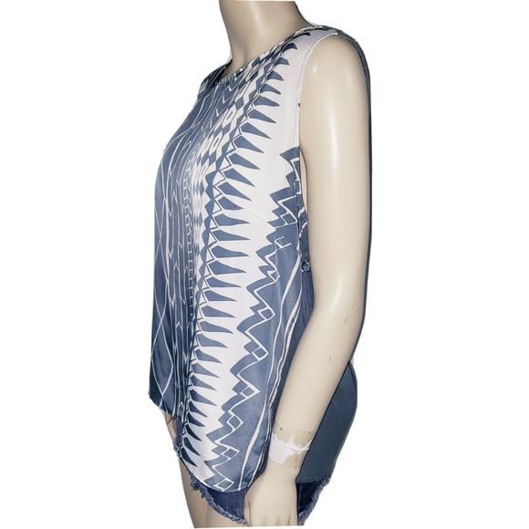 Anthro Dolan Left Coast Astoria Printed Tank Top L - Picture 7 of 10